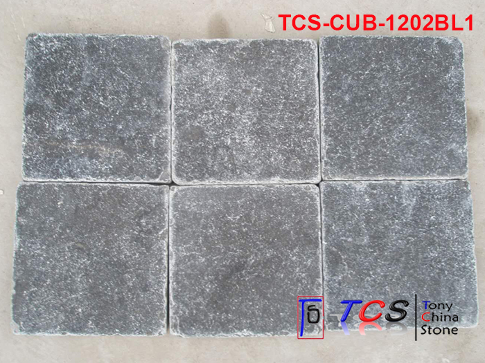 Block Paving -Blue Limestone -Tumbled + Honed